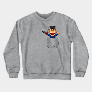 Ashy Slashy Pocket Crewneck Sweatshirt